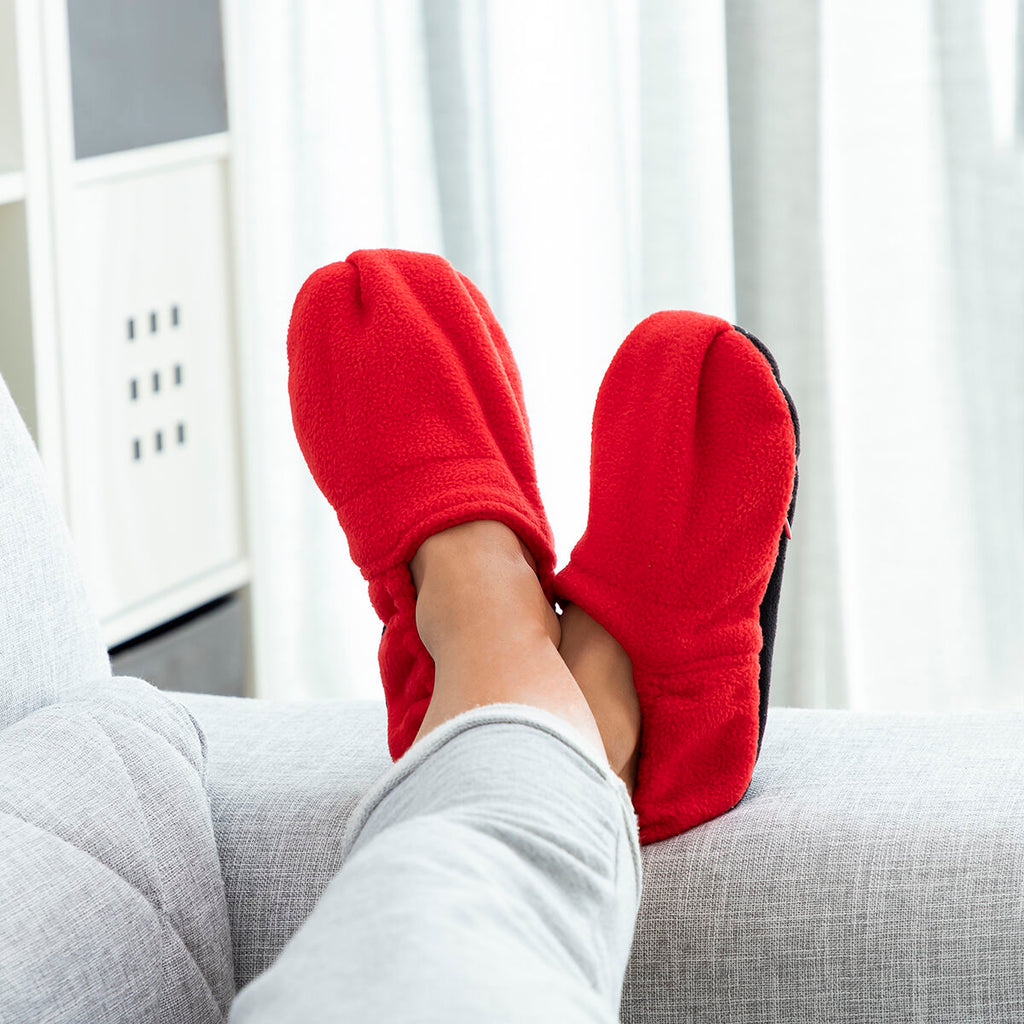 Chaussons chauffants au micro-ondes