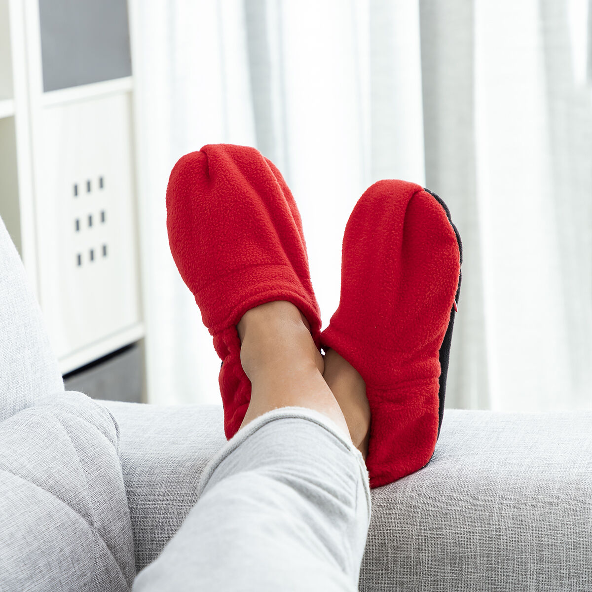 Chaussons chauffants au micro-ondes