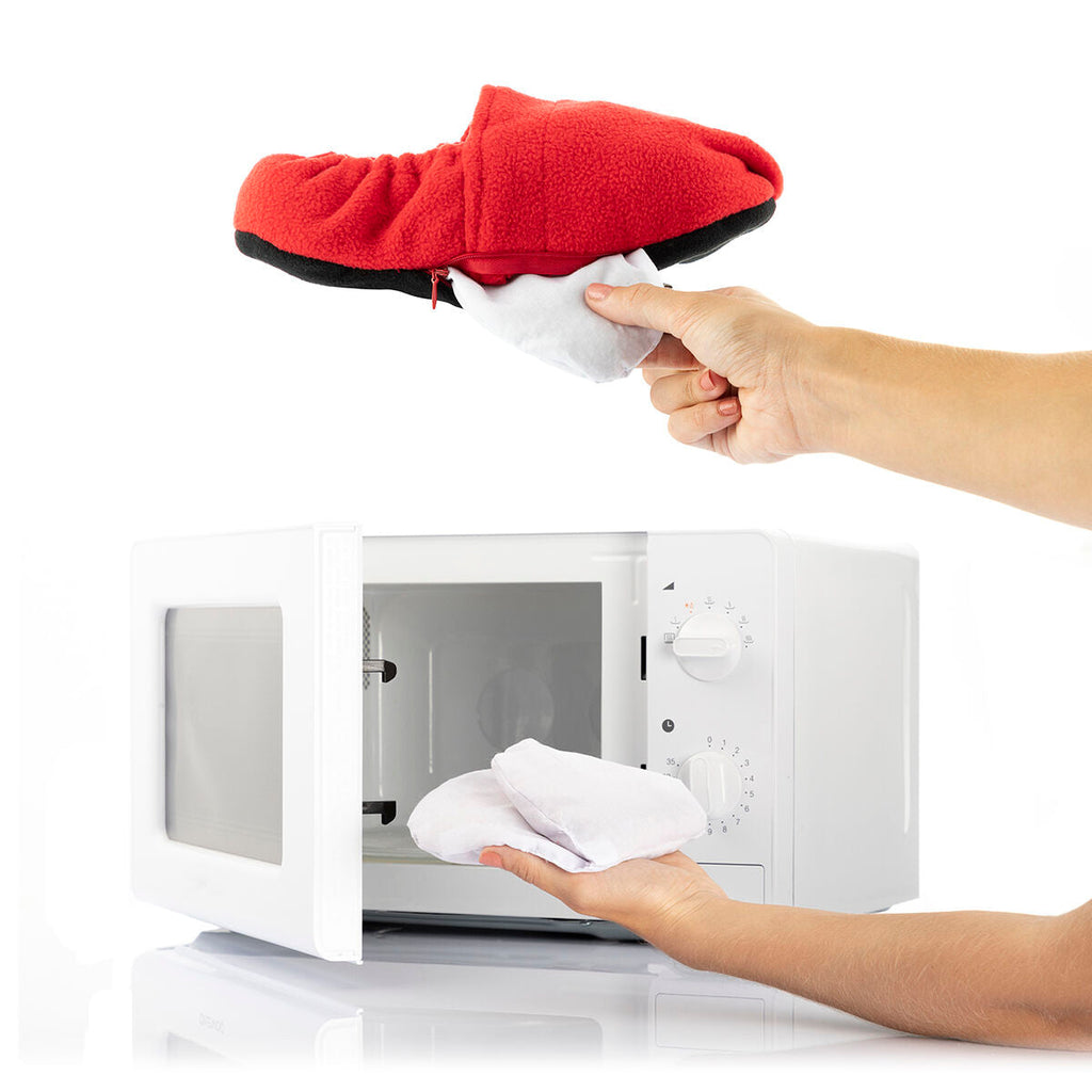 Chaussons chauffants au micro-ondes