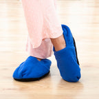 Chaussons chauffants au micro-ondes, coloris bleu