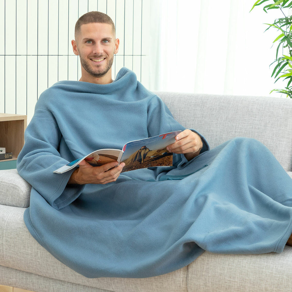 Couverture à manches avec poche