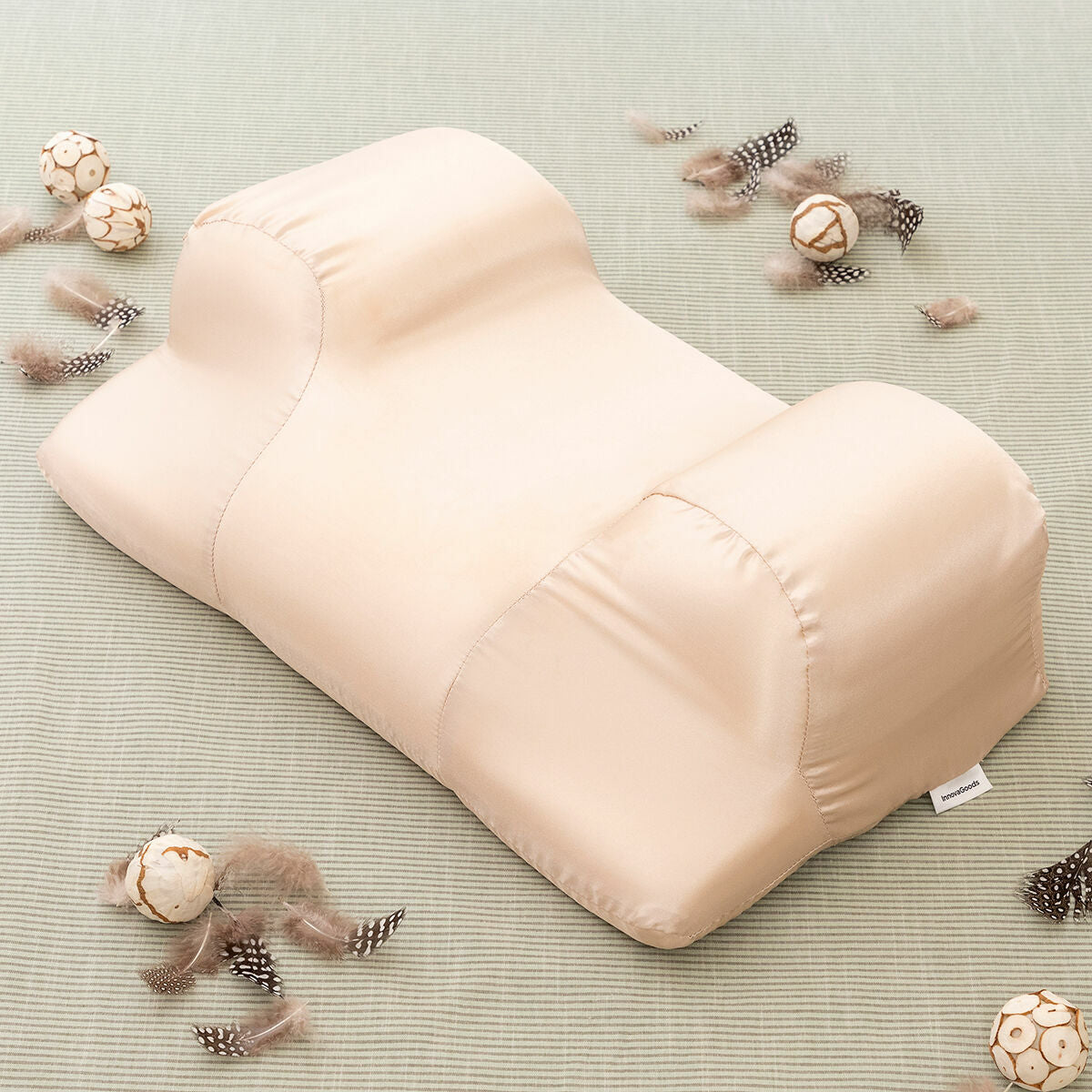 Oreiller cervical avec housse en satin